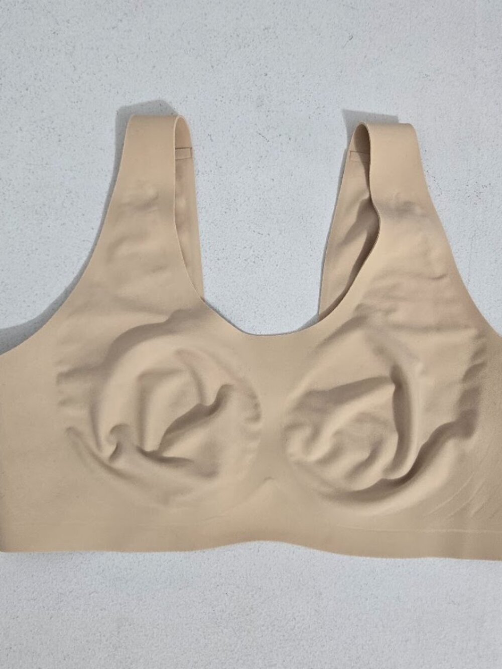 Amoena Linda SB Mastectomy Bra Sz L Beige Wireless Wide Straps Comfort No Pads